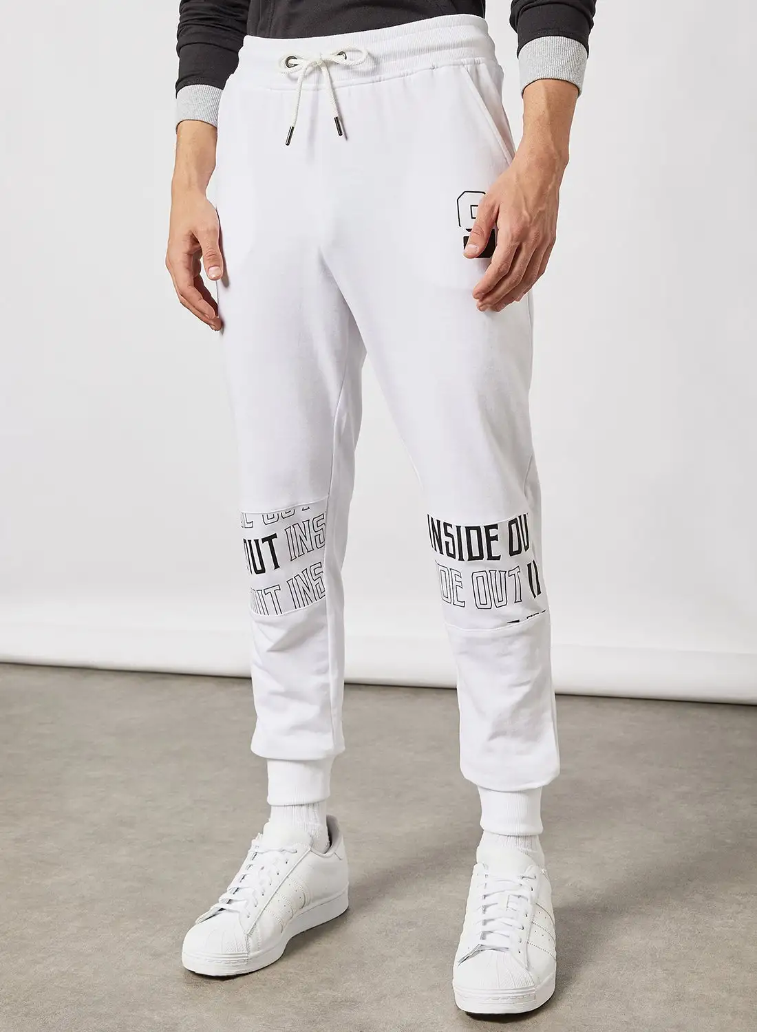 ABOF Regular Fit Joggers Brillient White