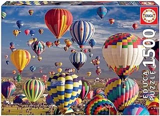 Educa - 1500 piece puzzle for adults | Hot Air Balloons. Includes Fix Puzzle glue. From 14 years old (17977)