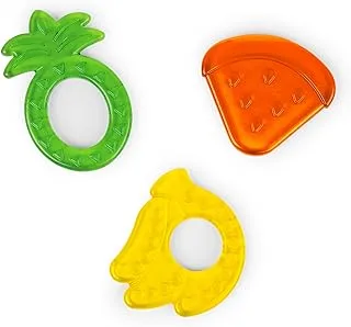 Bright Starts Juicy Chews 3-Pack Textured Teethers - Watermelon, Pineapple, Banana - BPA Free, Unisex, 3 Months +