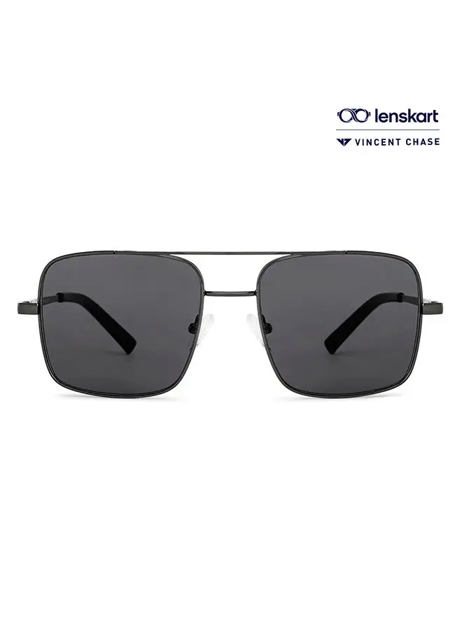 VINCENT CHASE Vintage By Lenskart Full Rim Square UV Protected Sunglasses For Men & Women - VC S12938