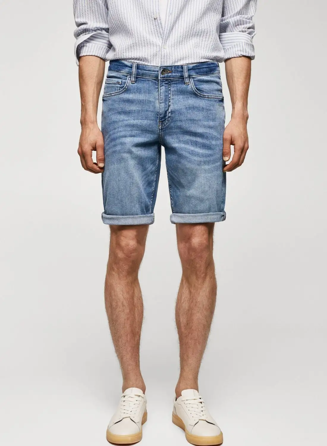 Mango Man Essential Denim Shorts