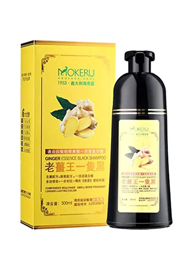 MOKERU Natural Ginger Black Hair Dye Shampoo 500ml