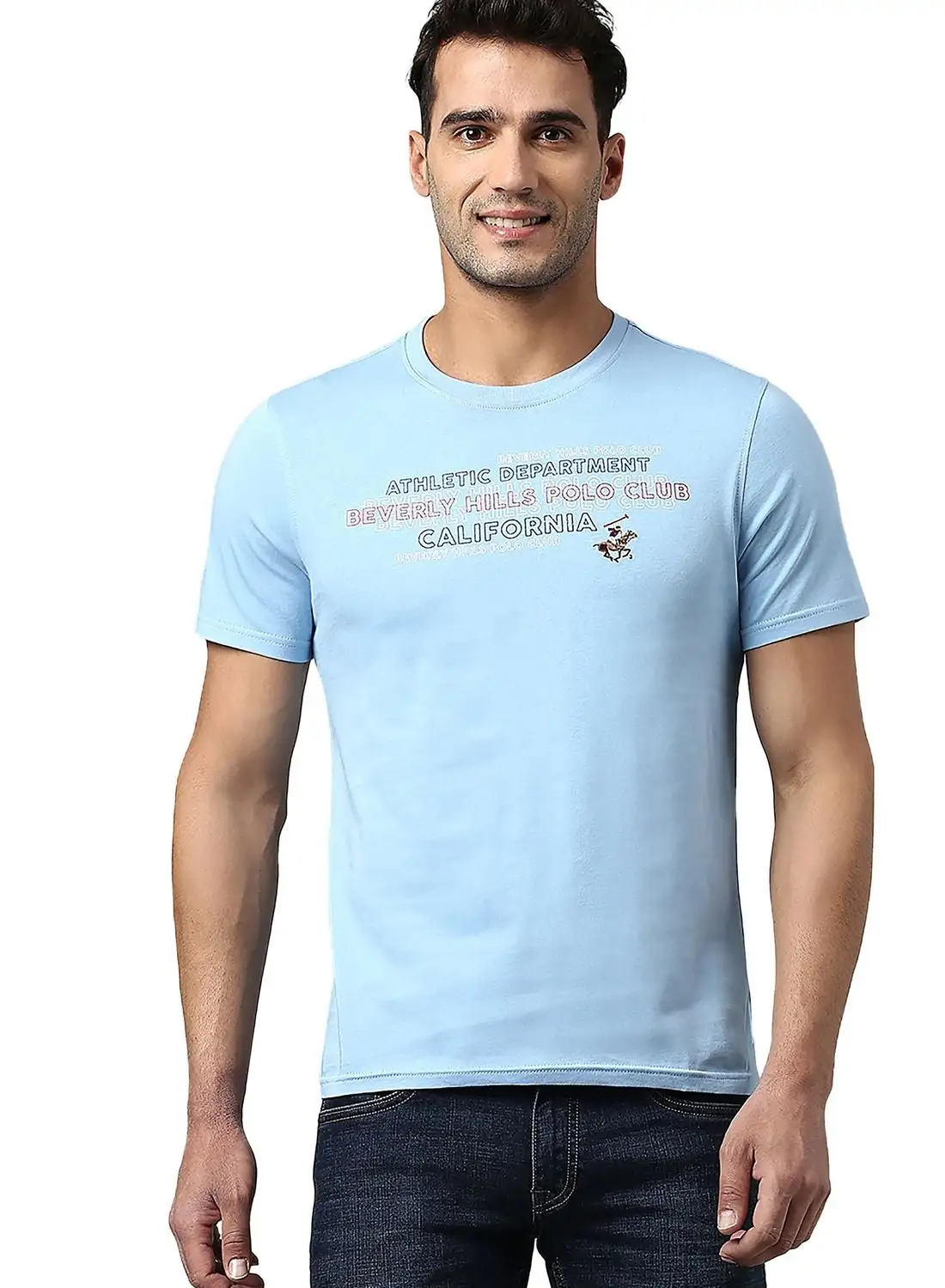 bhpoloclub Text Print Crew Neck T-Shirt