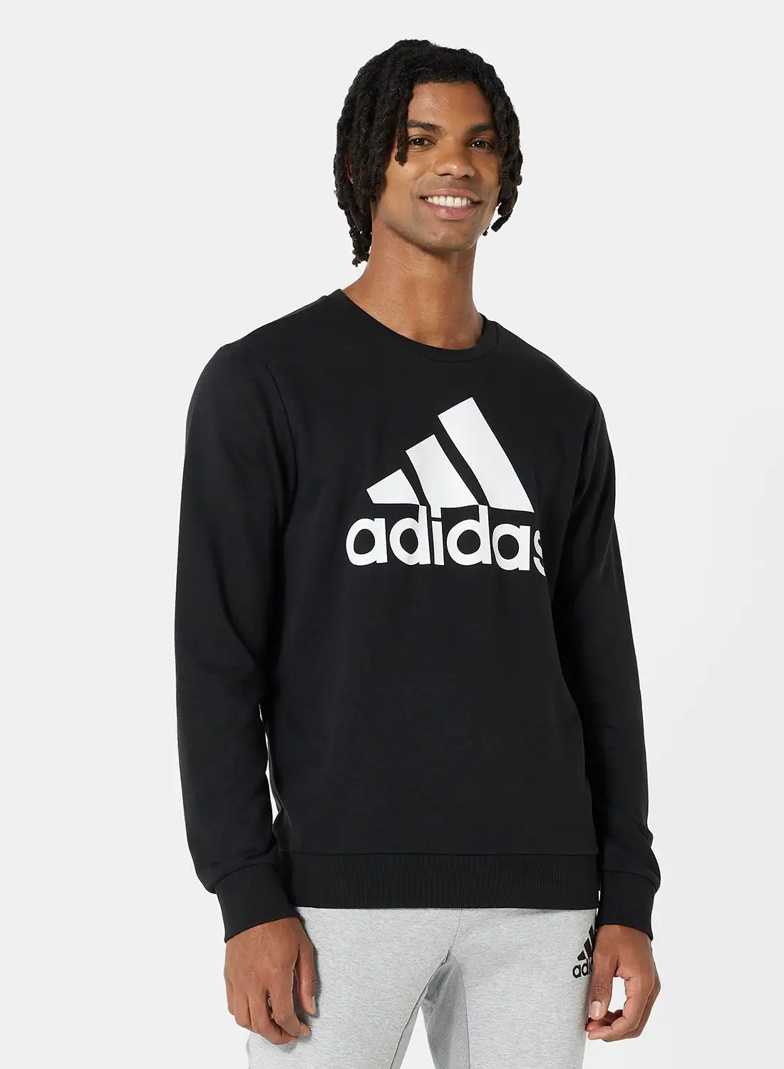 Adidas Essentials Big Logo Sweatshirt Black/White