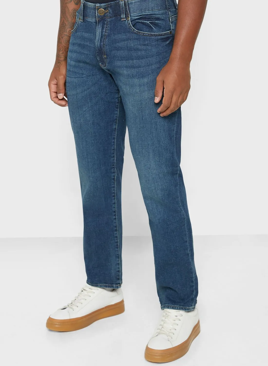 LEE Mid Wash Straight Fit Jeans