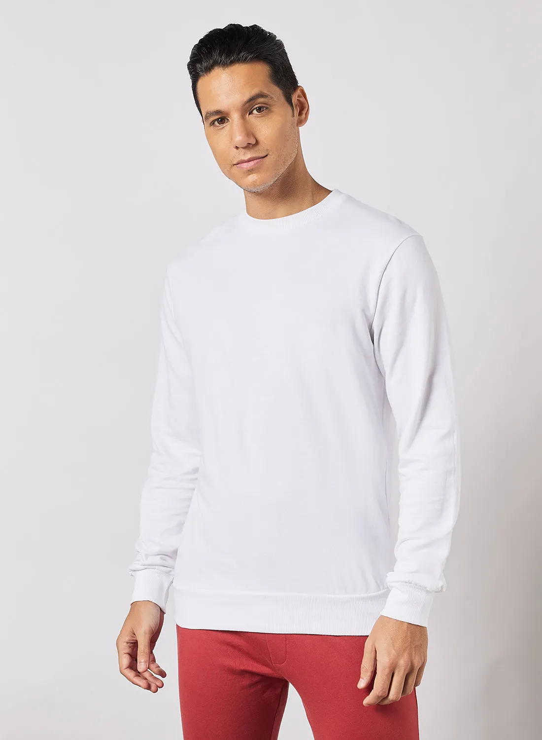 Noon East Crew Neck Sweatshirt White