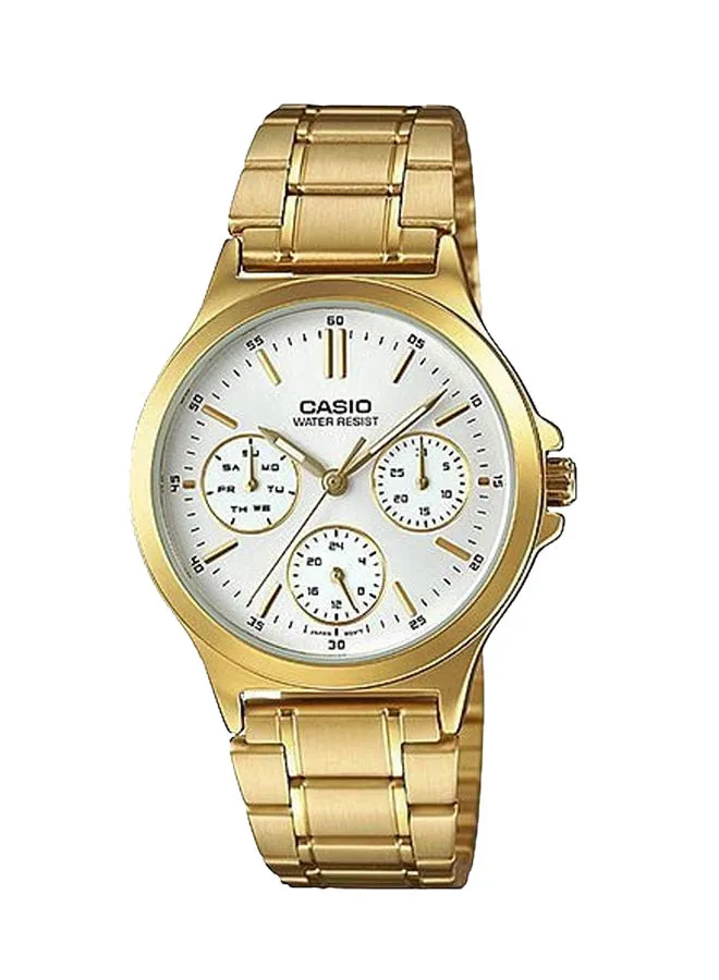 CASIO Men's Enticer Water Resistant Analog Watch LTP-V300G-7AUDF - 38 mm - Gold