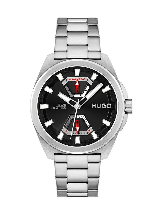 HUGO BOSS Men's Analog Round Stainless Steel Wrist Watch 1530242 - 44 mm