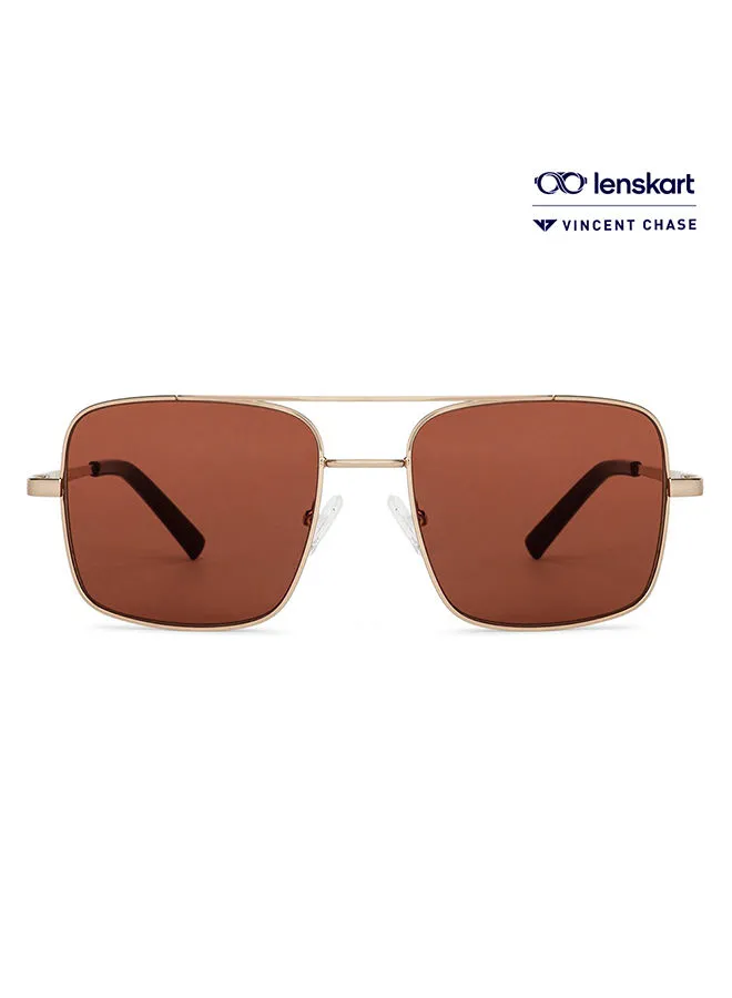 VINCENT CHASE Vintage By Lenskart Full Rim Square UV Protected Sunglasses For Men & Women - VC S12938