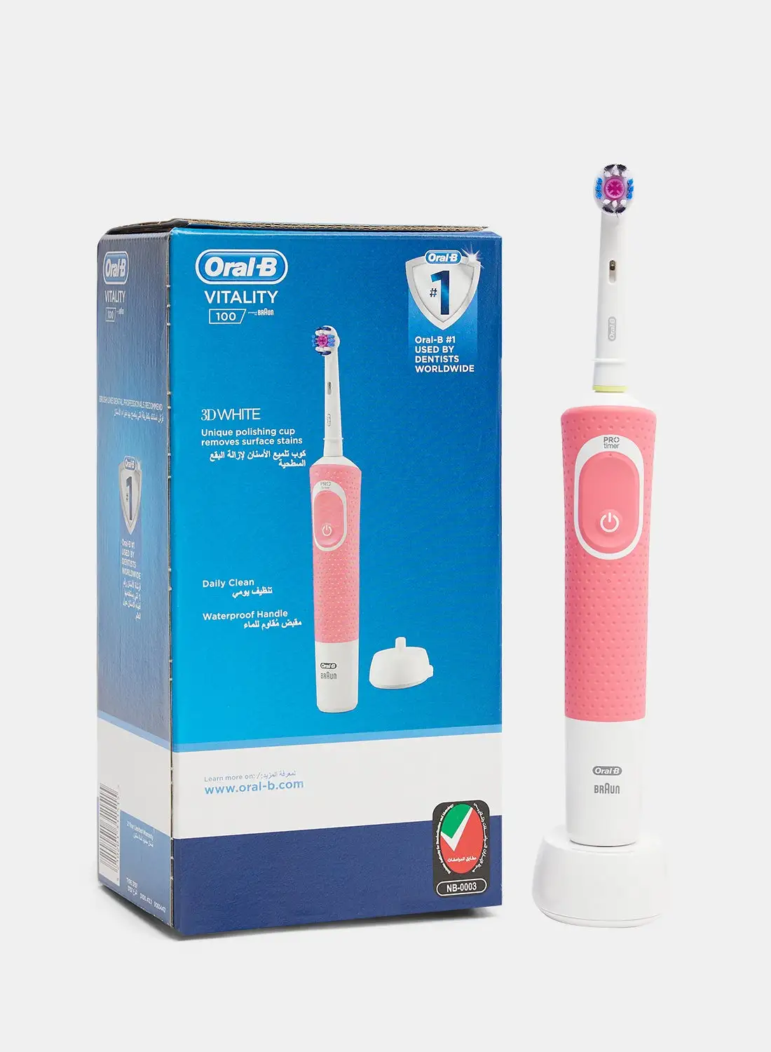 Oral B Vitality Electric Rechargeable Toothbrush Pink