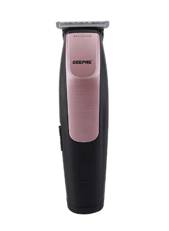 GEEPAS Portable Highly Durable 2-In-1 Rechargeable Trimmer, with 50 Minutes Working Time & 2 Charging Modes Pink/Black