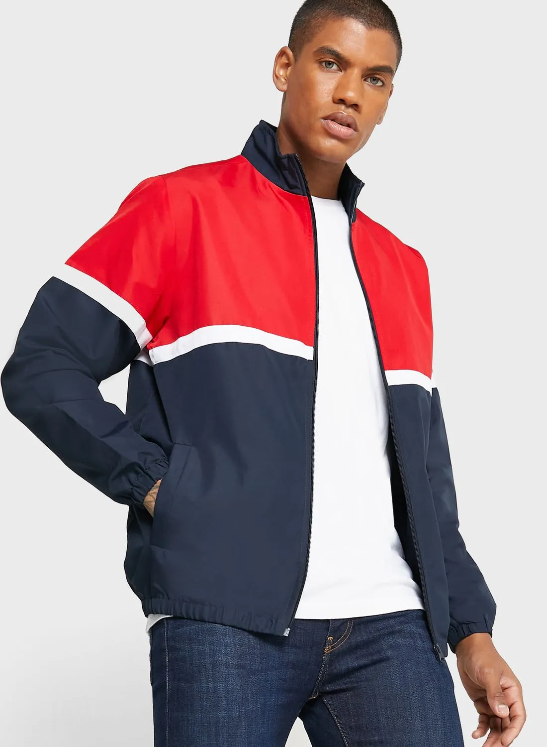 Seventy Five Colour Block Wind Breaker Jacket