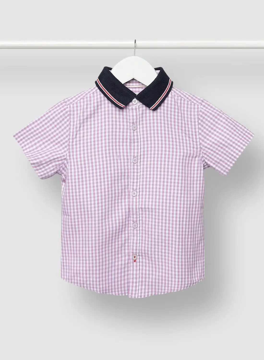 NEON Boys Collared Neck Short Sleeve Shirt Purple