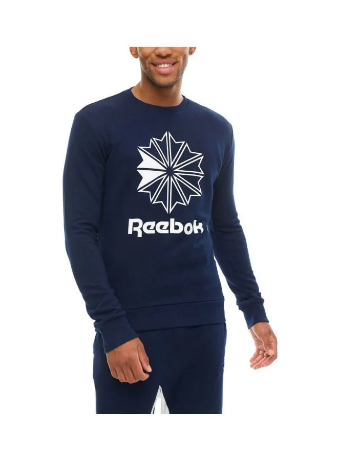 Reebok AC FT Big Starcrest Sweatshirt Collegiate Navy/White