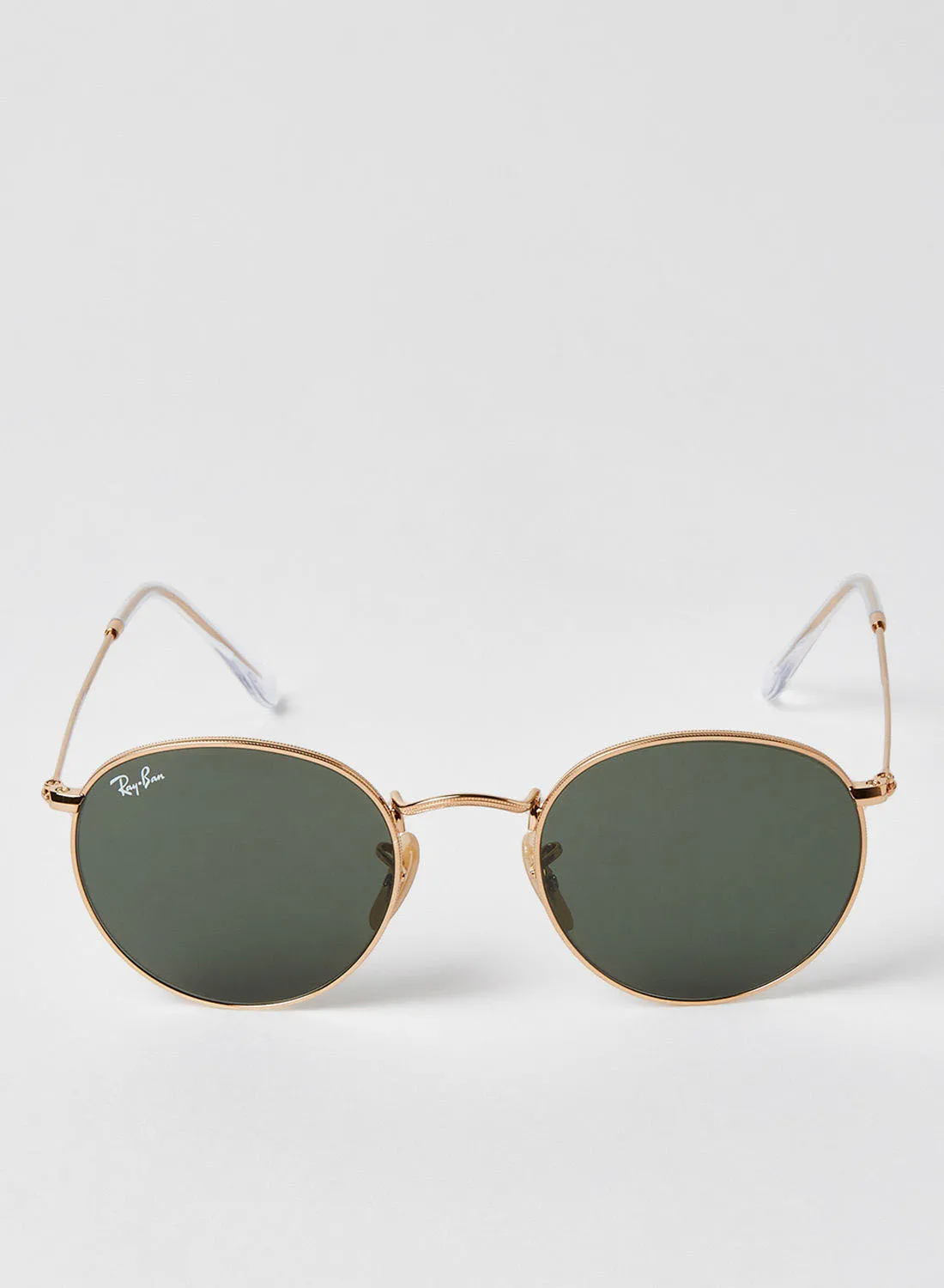 Ray-Ban نظارة شمسية دائرية كاملة الحواف للرجال - 0RB3447 - مقاس العدسة: 50 ملم - ذهبي