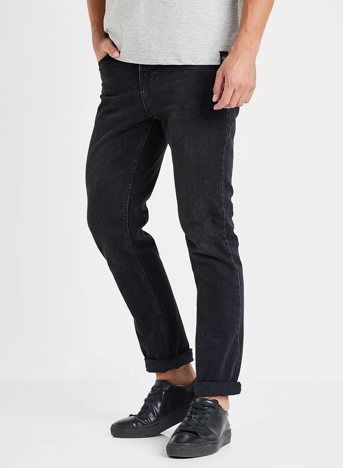 Brooklyn Supply Co. Washed Slim Jeans Black