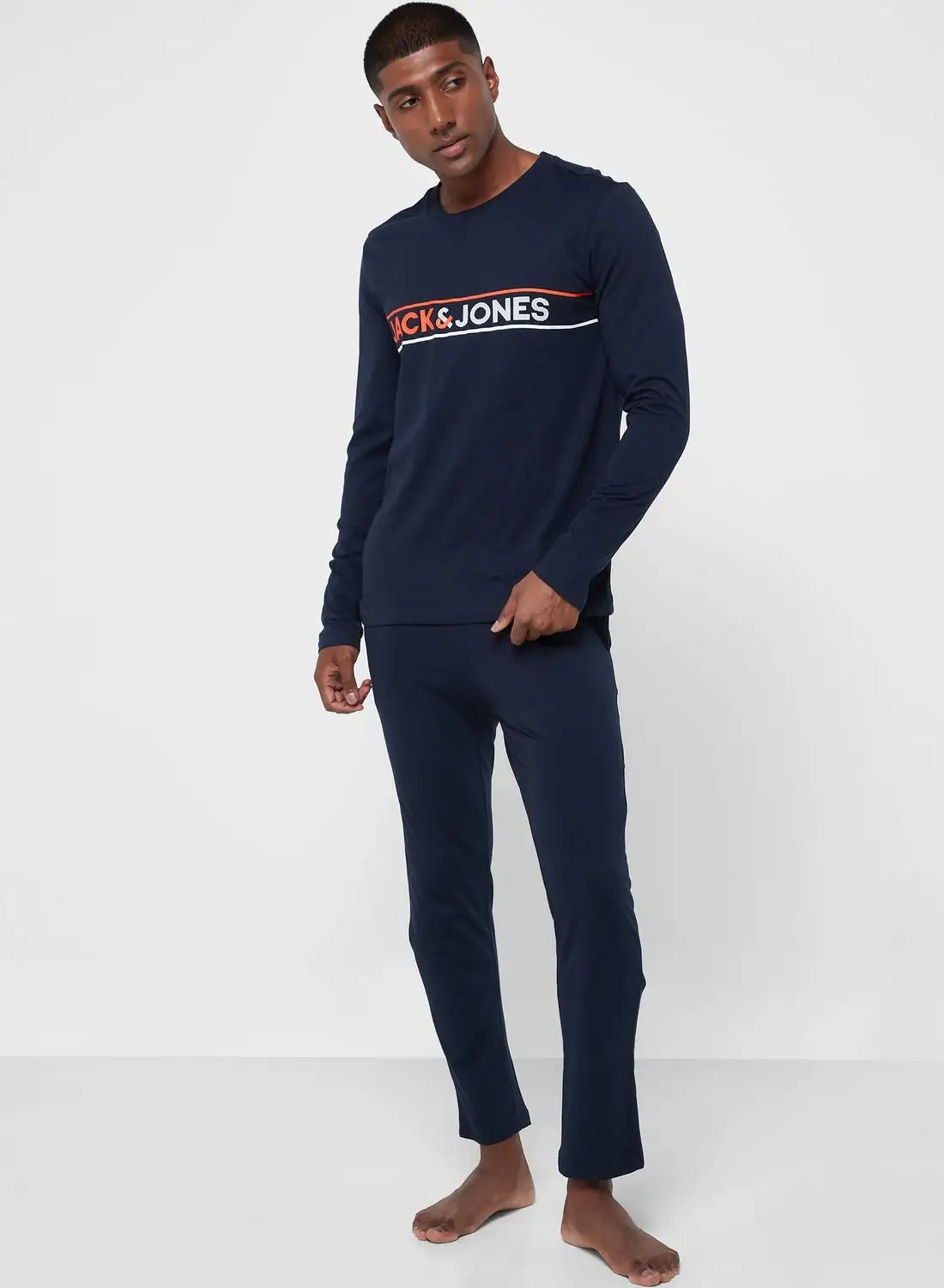 JACK & JONES Logo T-Shirt & Sweatpants Set