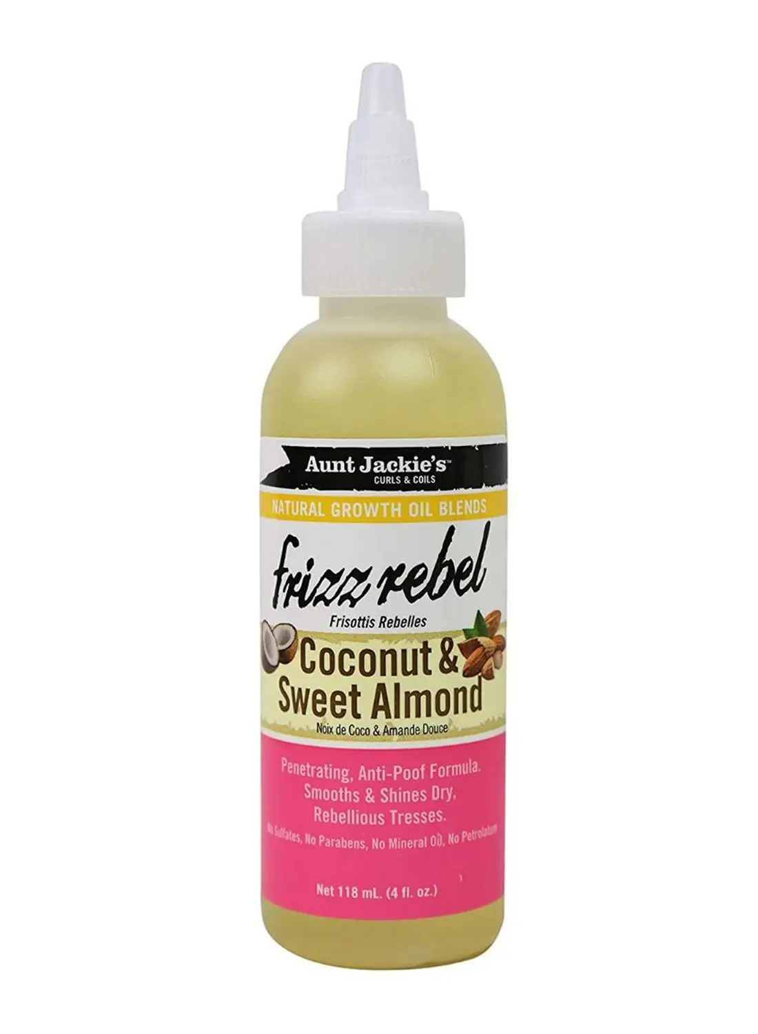 Aunt Jackie's Frizz Rebel Coconut And Sweet Almomd Oil 118ml