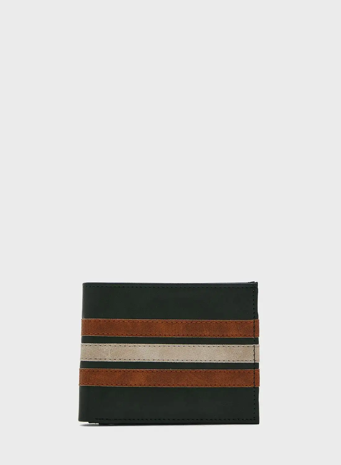 Seventy Five Stripes Detail Bi Fold Wallet