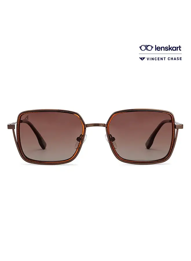 VINCENT CHASE Wired Up By Lenskart Full Rim Square Polarized & UV Protected Sunglasses For Men & Women - VC S14664