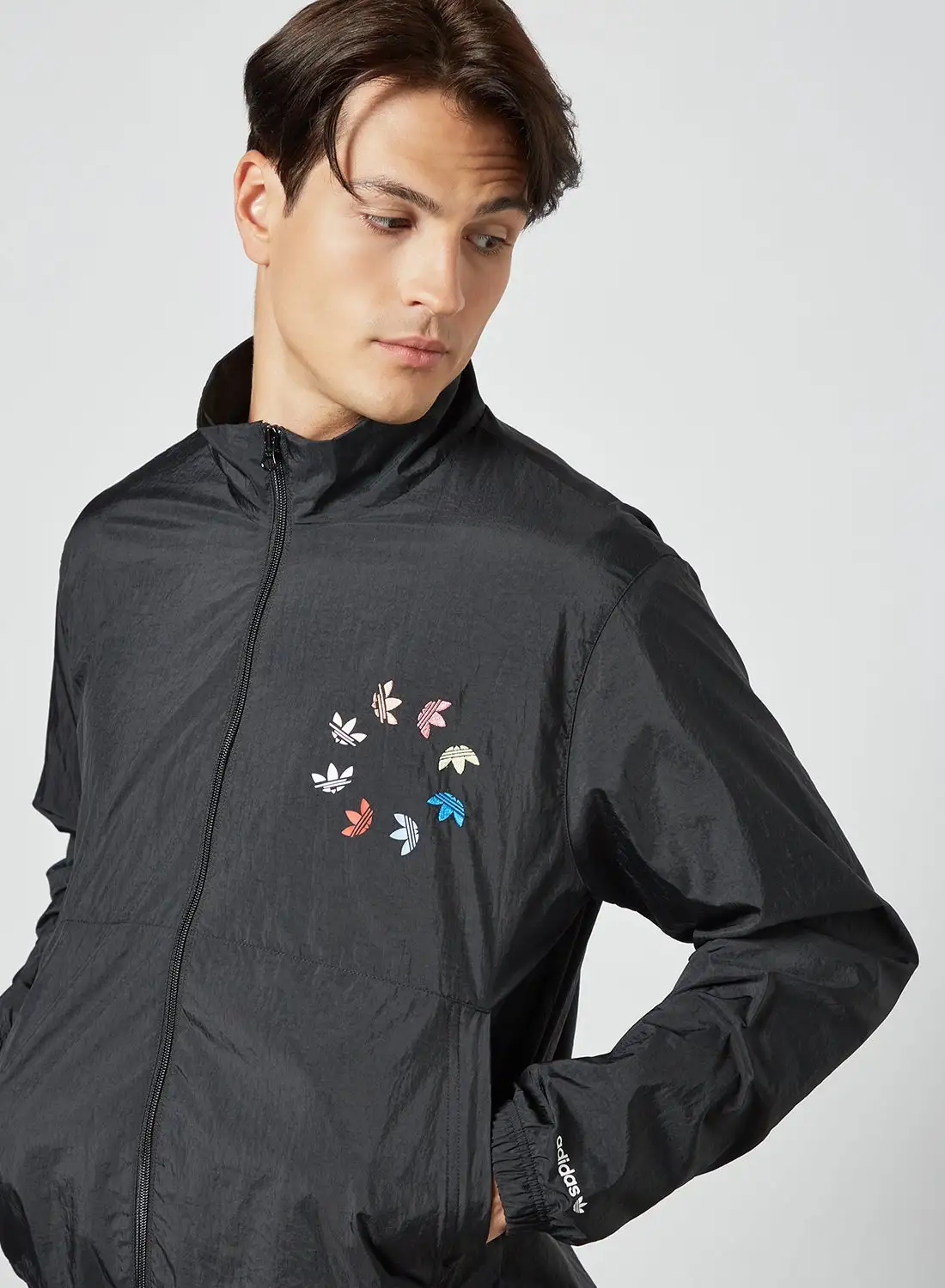 adidas Originals Adicolor Shattered Trefoil Jacket Black