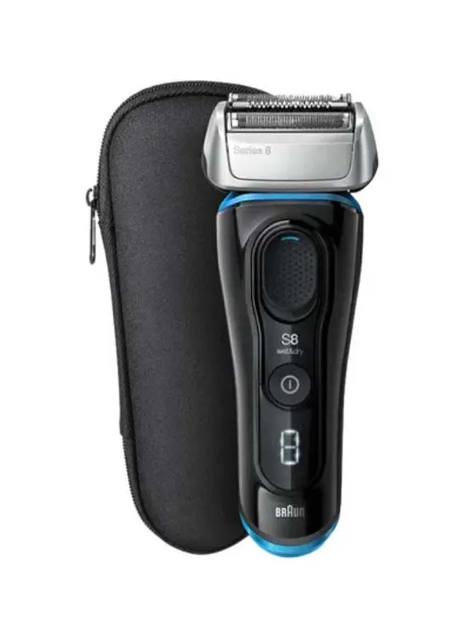 BRAUN Series 8-8325S مجموعة ماكينة حلاقة بتقنية سمارت سونيك فضي / أسود / أزرق