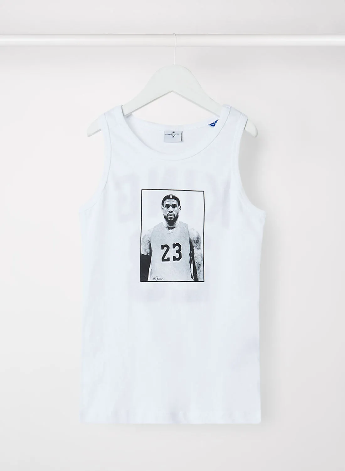 JACK & JONES Boys LeBron James Tank Top White