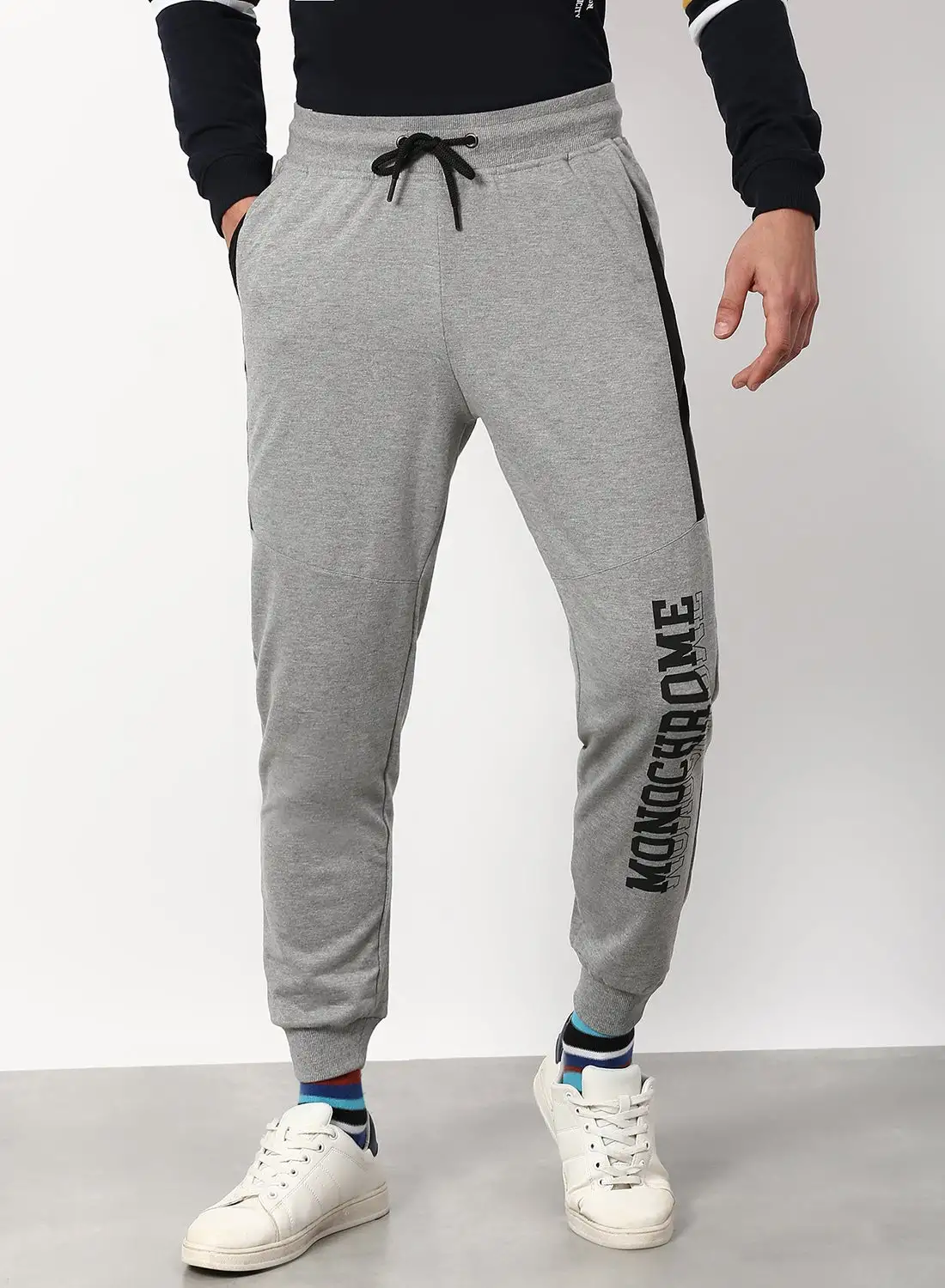 ABOF Regular Fit Joggers Grey Melange