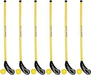 TA Sport FLS-80ABS1206 Floorball Sticks and Balls 18-Piece Set