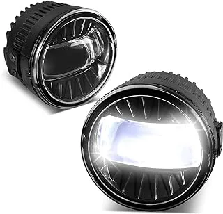 DNA Motoring FL-ZTL-345-CH LED Projector Beam Fog Lights Compatible with 13-14 Legacy / 14-16 Forester / 05-09 Frontier / 13-15 Civic Accord / 05-07 Ranger