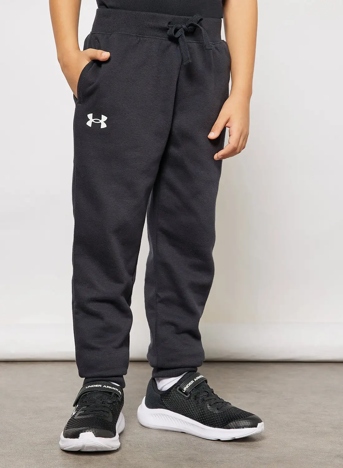 UNDER ARMOUR Kids Rival Cotton Sweatpants Black