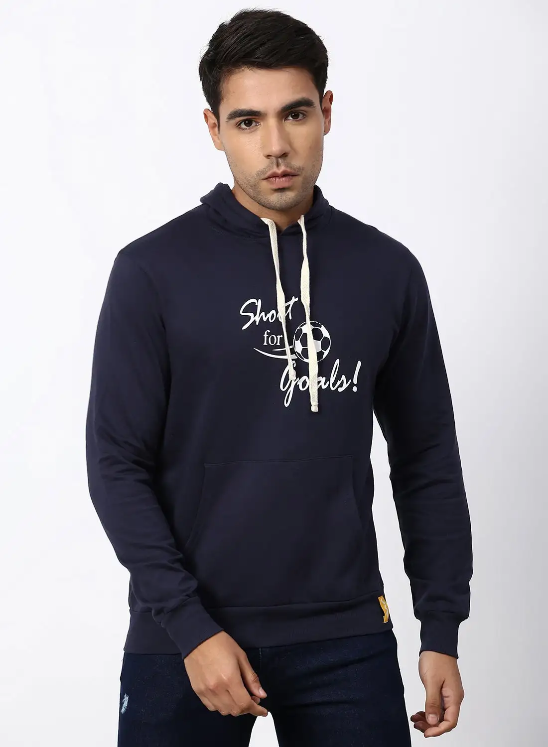 Campus Sutra Stylish Comfortable Hoodie Navy Blue