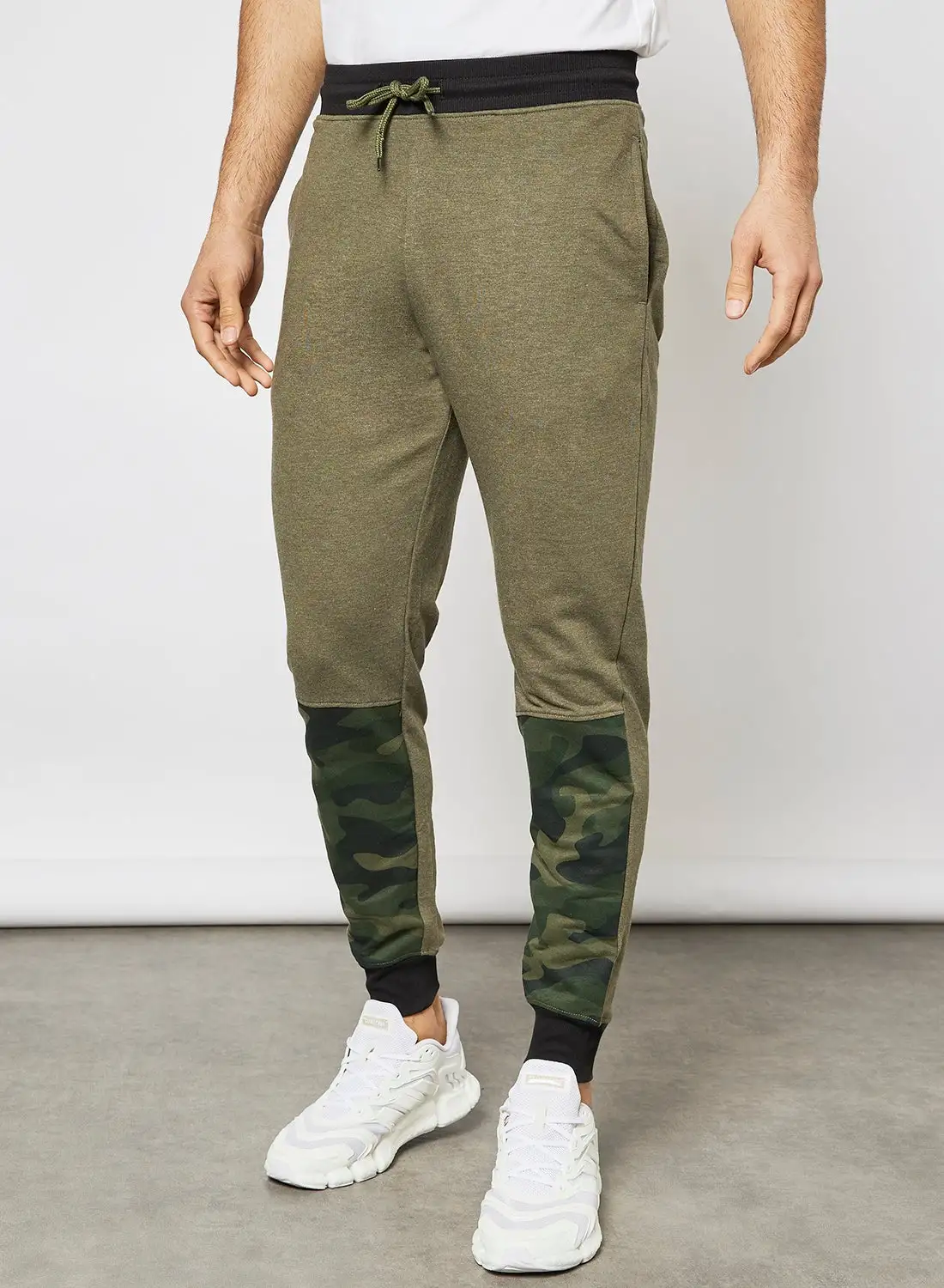 ABOF Regular Fit Joggers Olive Melange