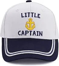 Captain Hat & First Mate | Matching Skipper Boating Baseball Caps | Nautical Marine Sailor Navy Hats