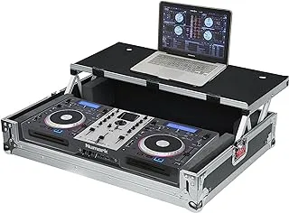 Gator Cases G-TOUR Series ATA Style Road Case for Medium Sized DJ Controllers with Sliding Laptop Platform; (G-TOURDSPUNICNTLB)