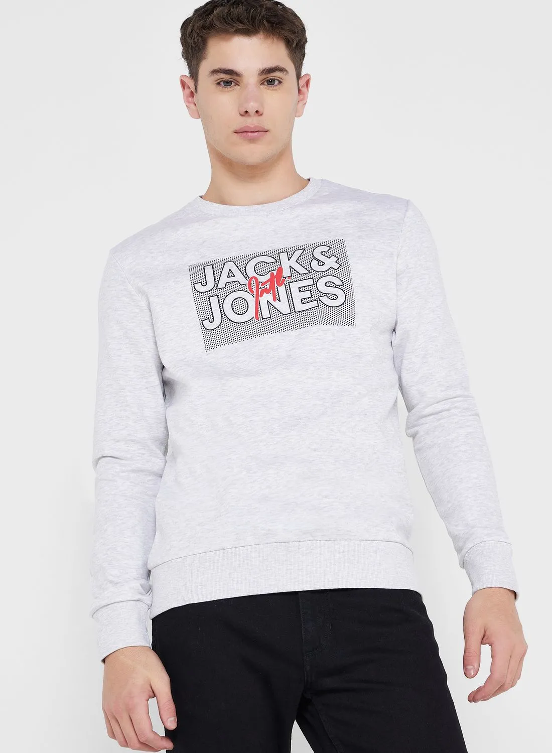 JACK & JONES Logo Crew Neck Sweatshirt