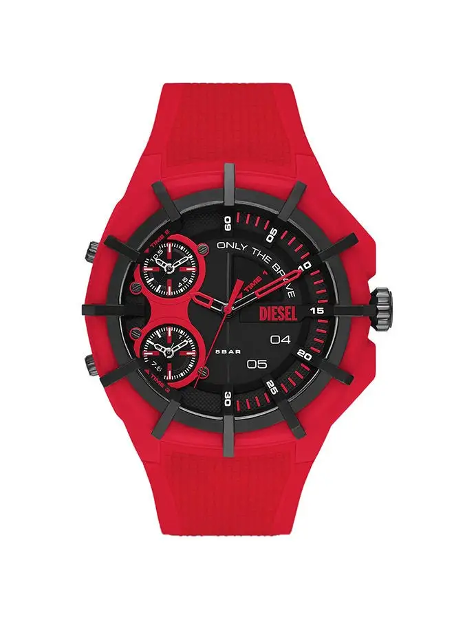 DIESEL DIESEL MEN'S WATCH ANALOGUE QUARTZ 32021048, RED, ONE SIZE, STRAP - DZ1989