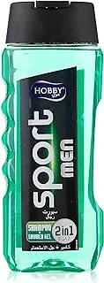 Hobby Men 2 in 1 Sport Shampoo + شاور جل غسول للجسم | للشعر والوجه والجسم | الحماية اليومية من الجراثيم والنظافة الشخصية | 400 مل