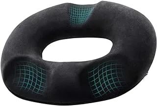 SKY-TOUCH Memory Foam Seat Cushion, Donut Pillow Pain Relief for Prostate, Pregnancy, Coccyx Pain, Surgery, Sciatica, Car Home Office Seat Cushions Black