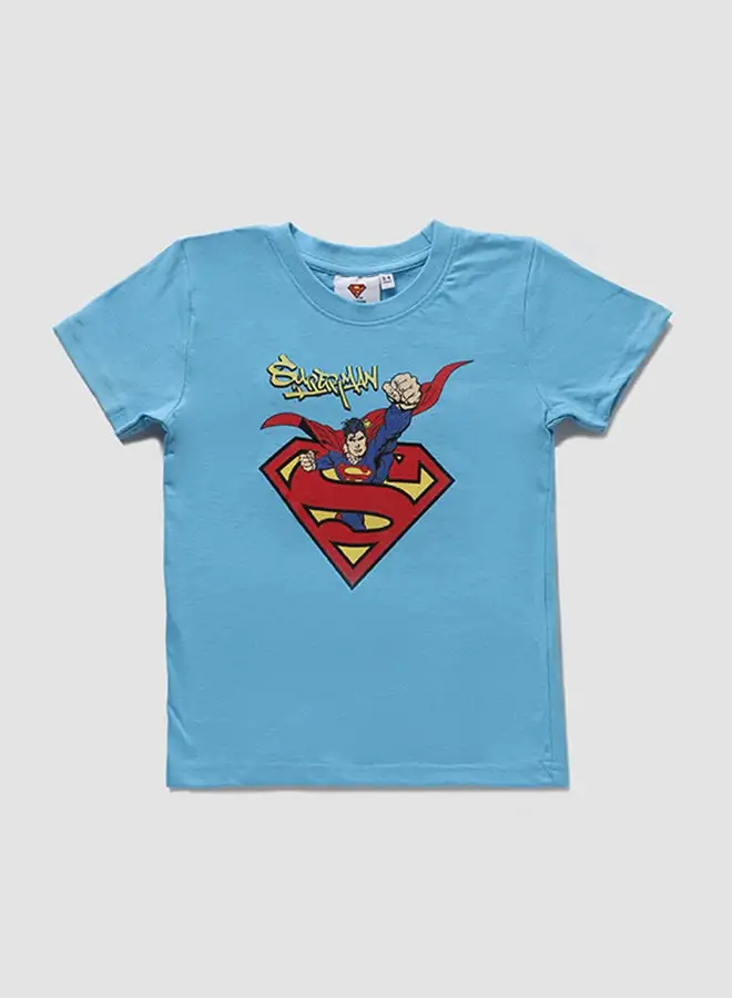 NEON Neon Superman T-Shirt Azzure Blue