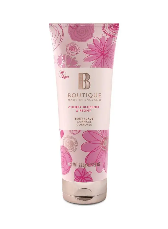 BOUTIQUE Cherry Blossom & Peony Body Scrub Pink 225grams