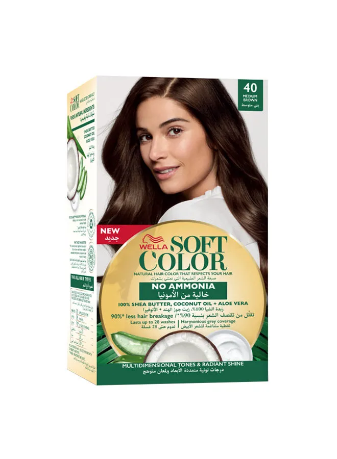 WELLA Soft Color Natural Instincts Hair Color 4/0 Medium Brown