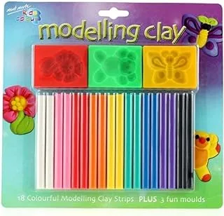 Mont Marte Kids Colour Modelling Clay 21-Piece Set with Moulds