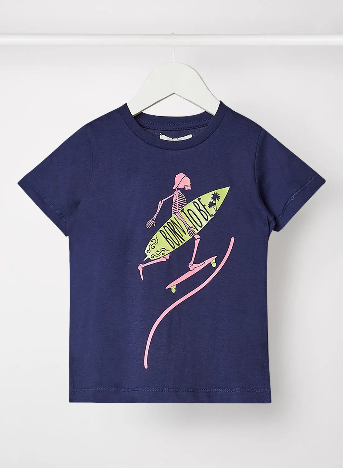 Piazza Italia Kids / Teen Graphic Skull T-Shirt أزرق