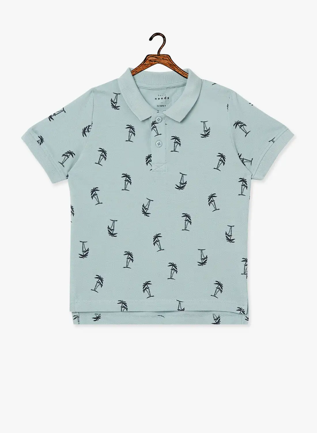 NAME IT Kids All Over Print Polo Blue