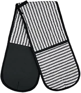 Homesmiths Stripe Black Double Oven Mitt