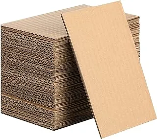 Zonon 50 Pack Brown Corrugated Cardboard Sheets Flat Cardboard Sheets Cardboard Inserts Flat Cardboard Squares Separators for Art Projects DIY Crafts Supplies (4 x 6 Inch)