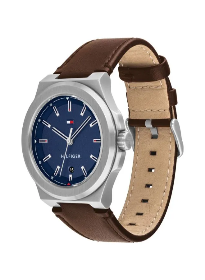 TOMMY HILFIGER Men's Leather Analog Wrist Watch 1791645