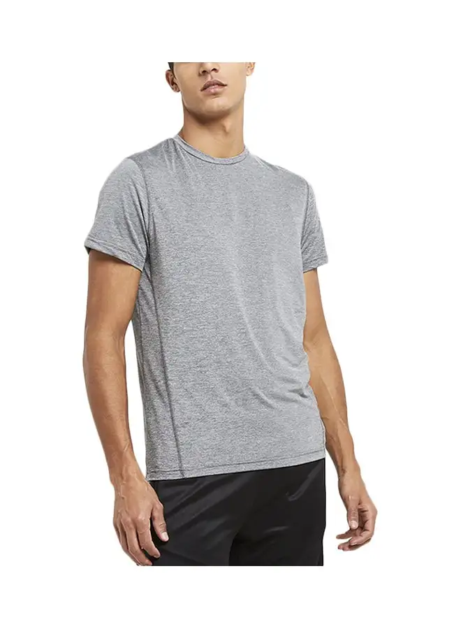 BRAVE SOUL Basic Crew Neck T-Shirt Grey