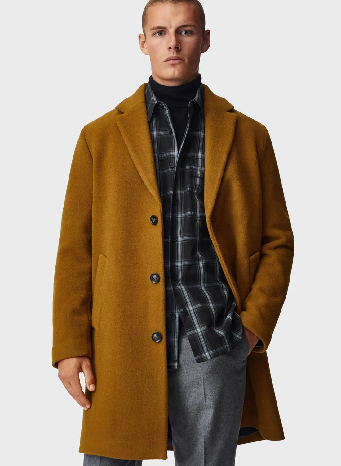 Mango Man Oversize Wool Coat